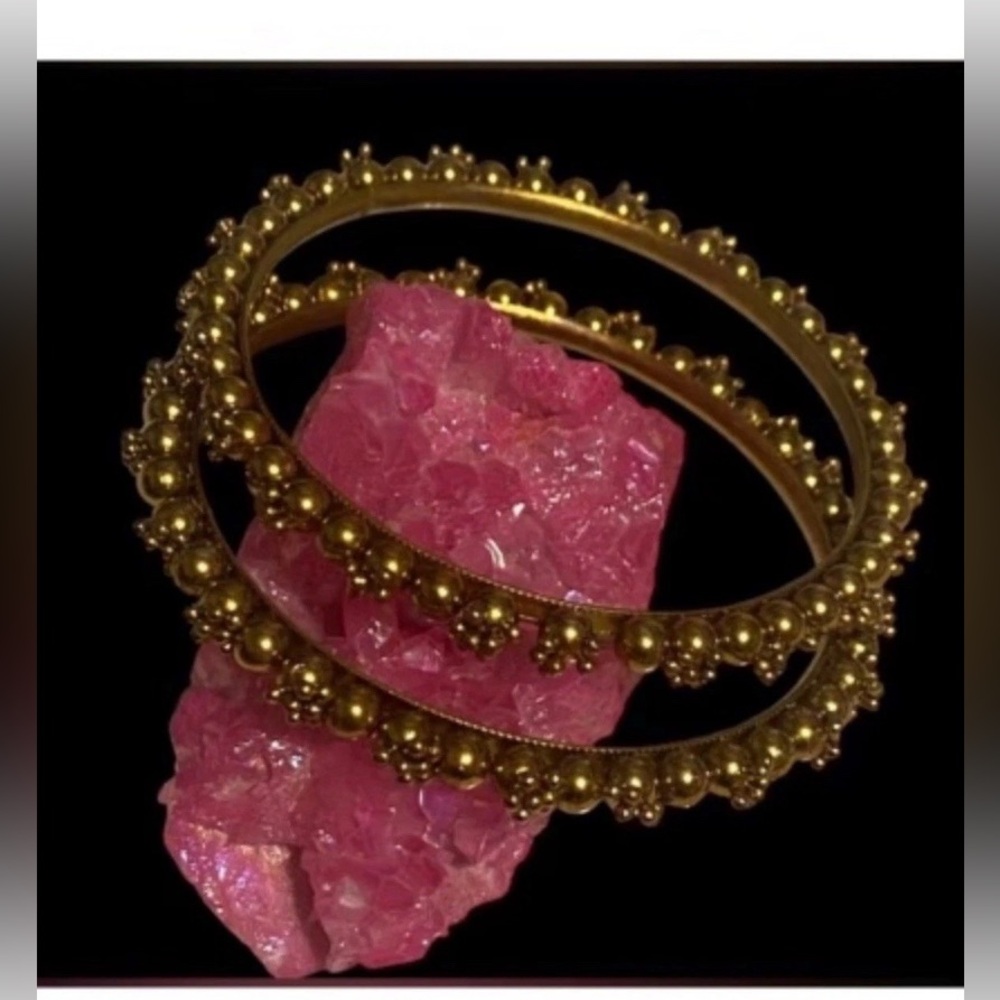 Gold Tone Bangle Bracelet Set #7704 💎